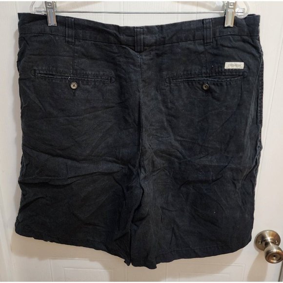 Daniel Cremieux Collection Men's 100% Linen Shorts Black Leisure Casual Size 38 - Picture 4 of 9